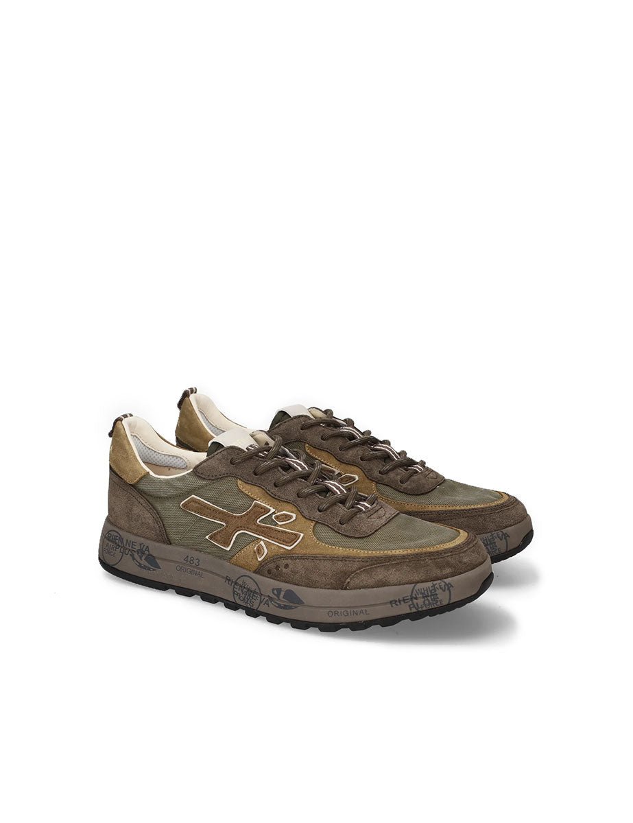 sneakers nous 8463 kaki - white premiata - sneaker