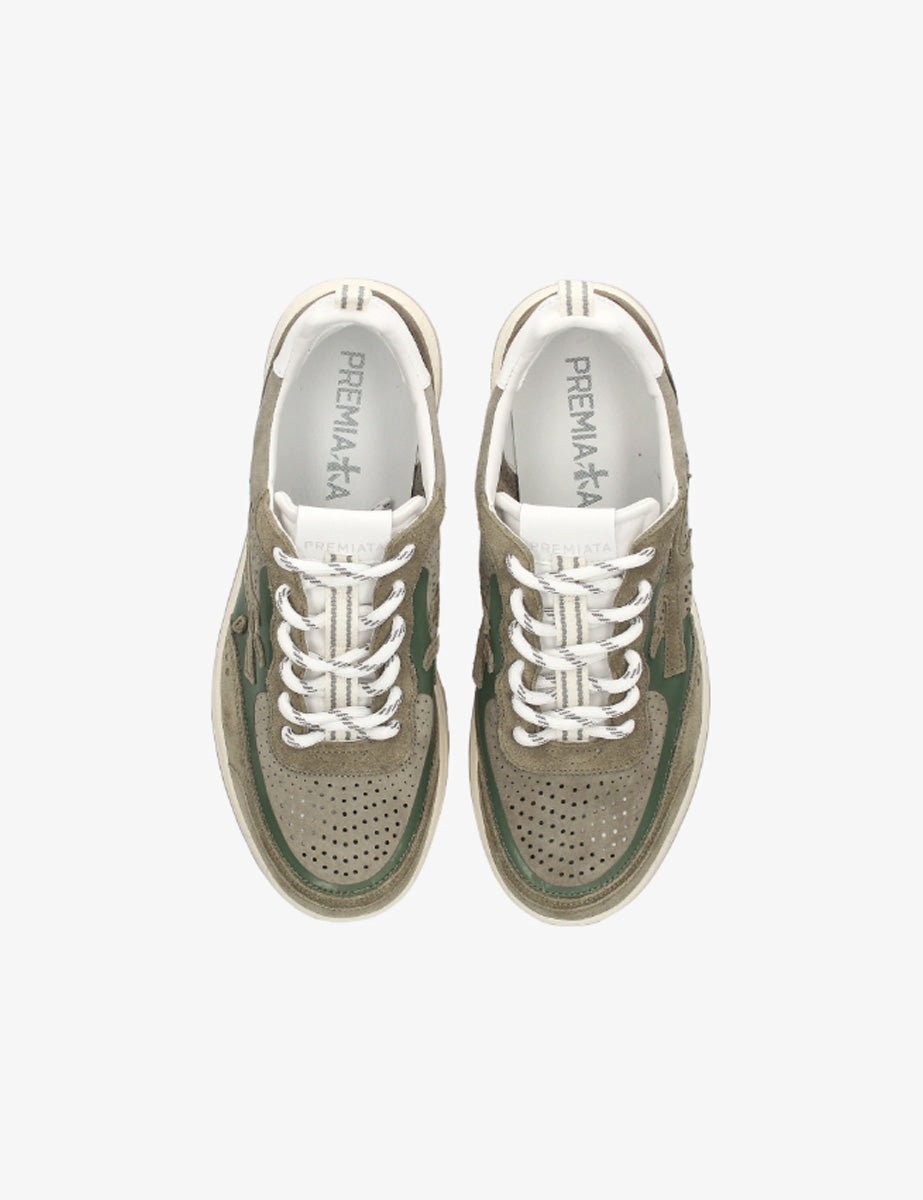 sneakers nous forata verde militare - premiata - sneaker