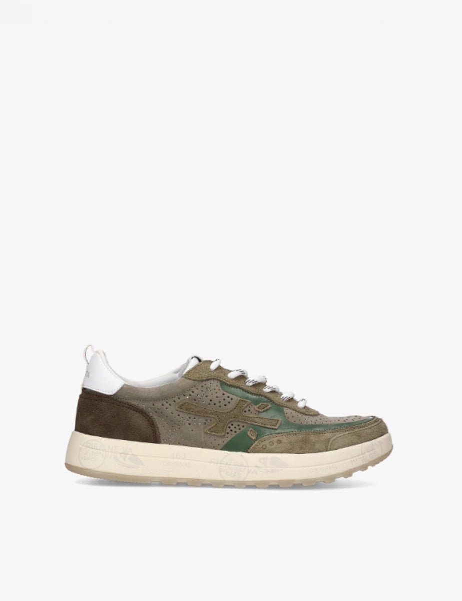 sneakers nous forata verde militare - premiata - sneaker