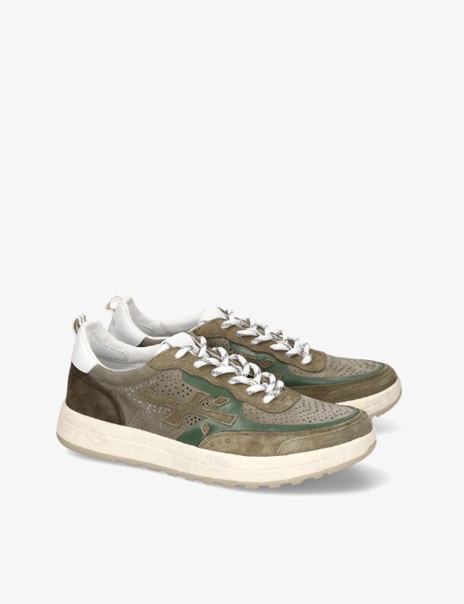 sneakers nous forata verde militare - premiata - sneaker