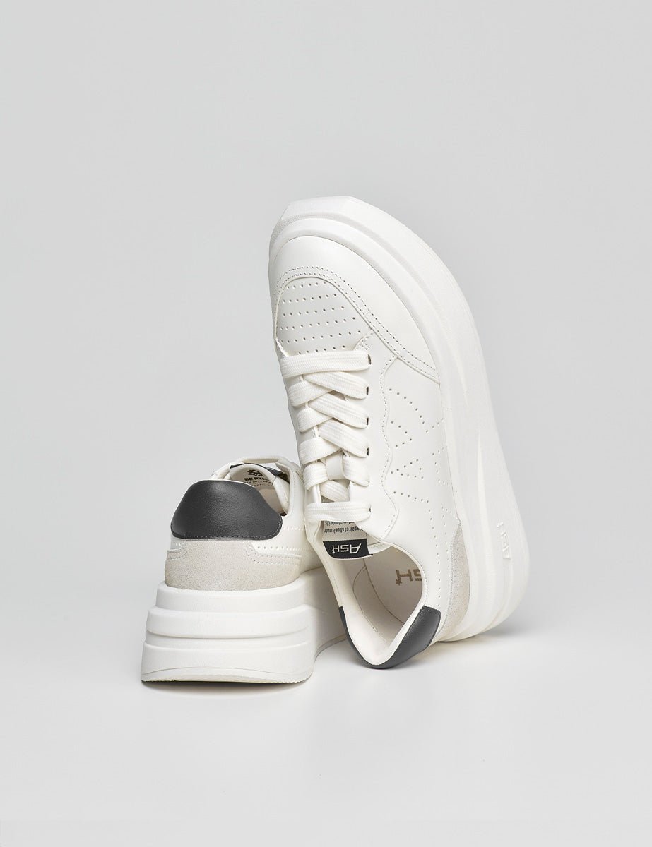 sneakers nubuck bianco nero - ash - sneaker