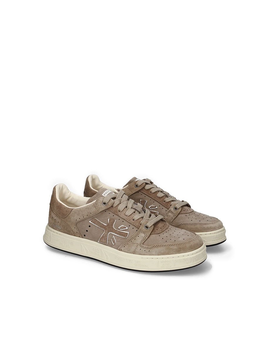 sneakers quinn 8652 beige sabbia - white premiata - sneaker