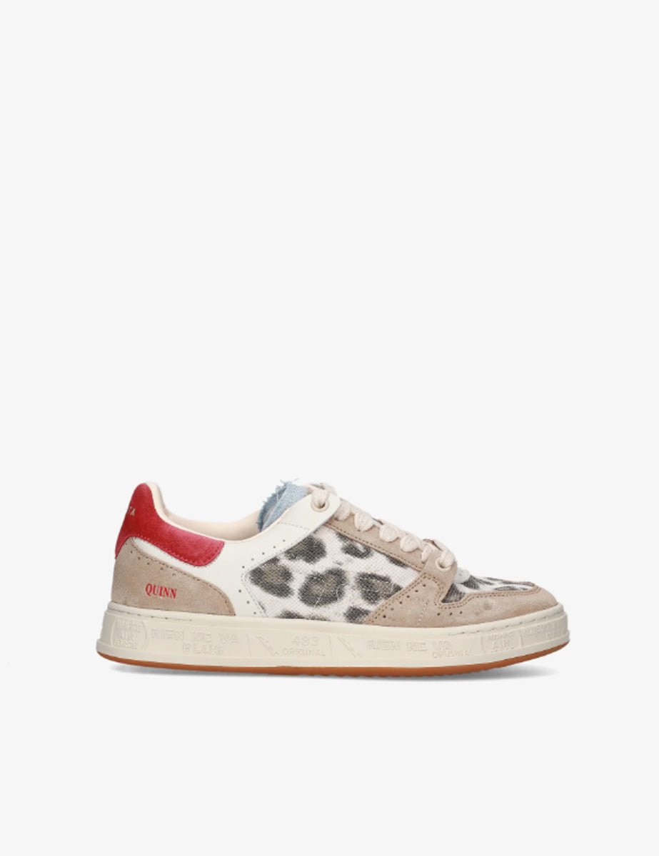 sneakers quinn animalier - white premiata - sneaker