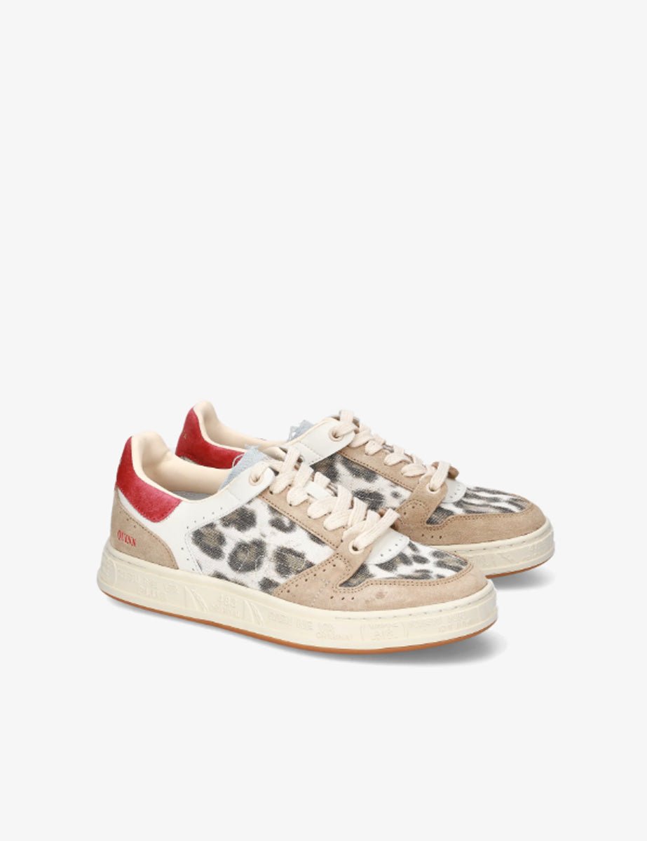 sneakers quinn animalier - white premiata - sneaker
