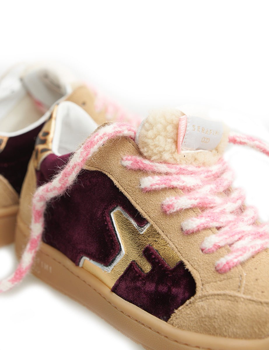 sneakers san diego velvet burgundy - serafini - sneaker