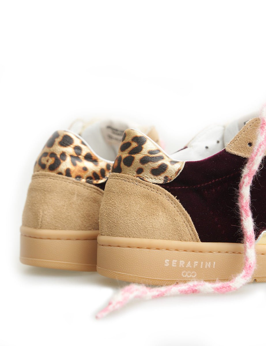 sneakers san diego velvet burgundy - serafini - sneaker