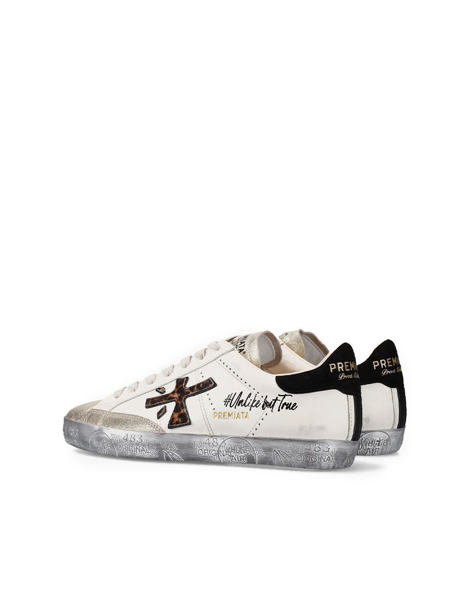 sneakers steven 7605 bianco oro - white premiata - sneaker