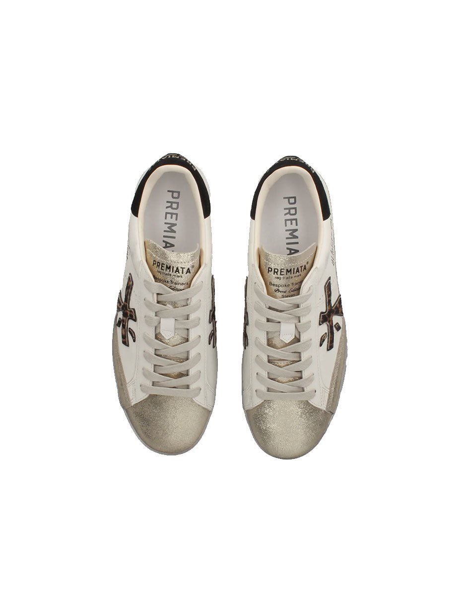 sneakers steven 7605 bianco oro - white premiata - sneaker