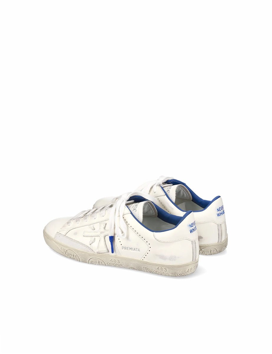 sneakers steven bianco blu - white premiata - sneaker