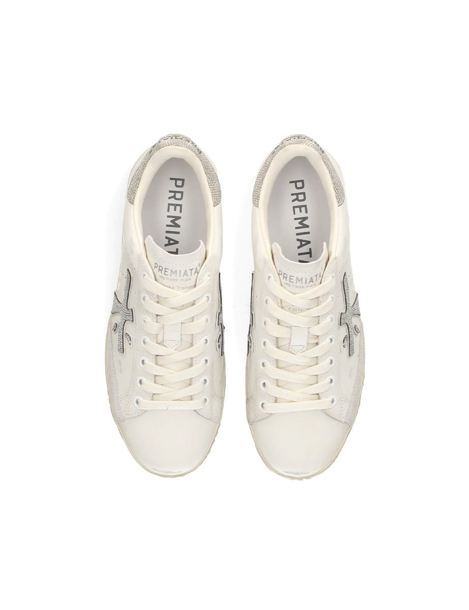 sneakers steven laminato bianco argento - white premiata - sneaker