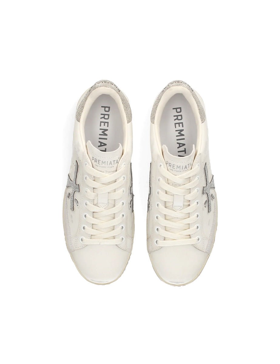 sneakers steven laminato bianco argento - white premiata - sneaker