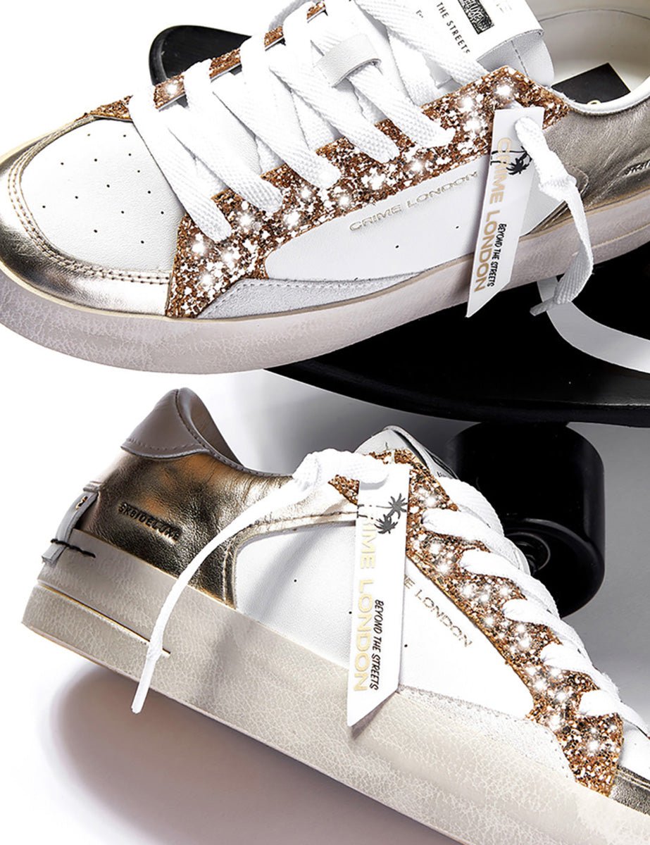 sneakers strass oro - crime - sneaker