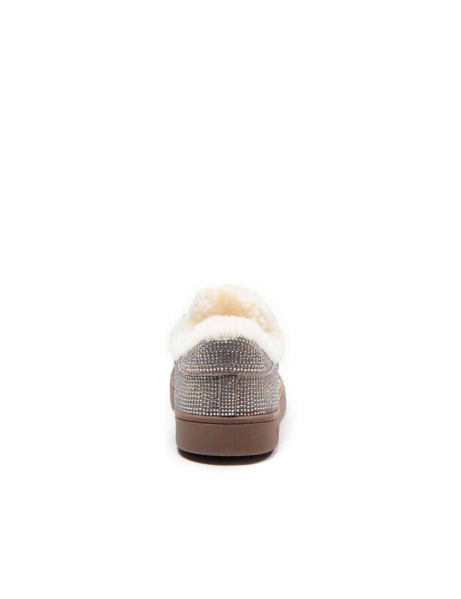 sneakers velluto taupe strass - back 70 - sneaker