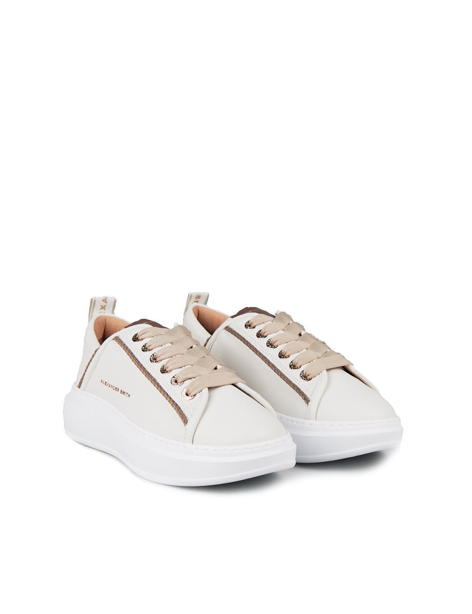 sneakers wembley white dark brown - alexander smith - sneaker