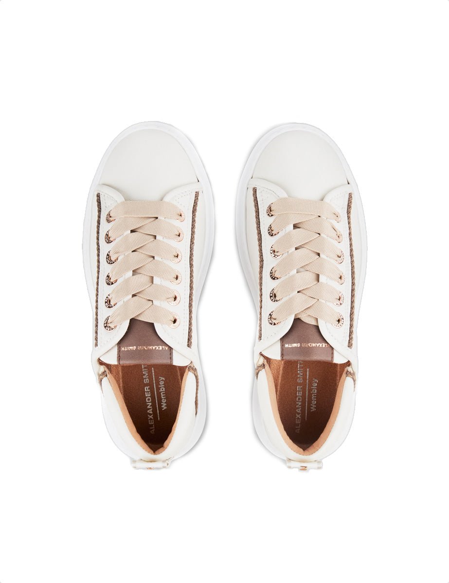 sneakers wembley white dark brown - alexander smith - sneaker