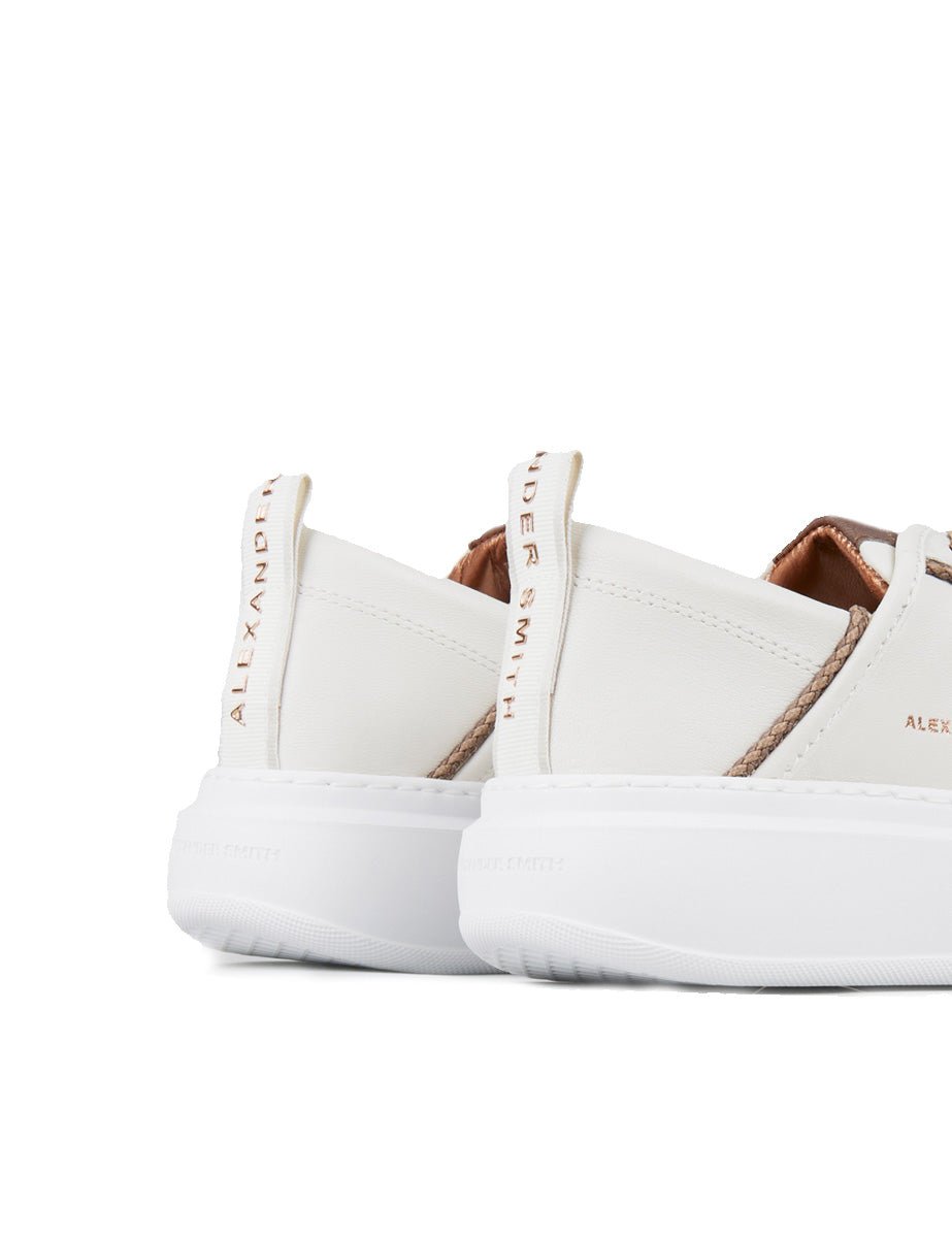 sneakers wembley white dark brown - alexander smith - sneaker