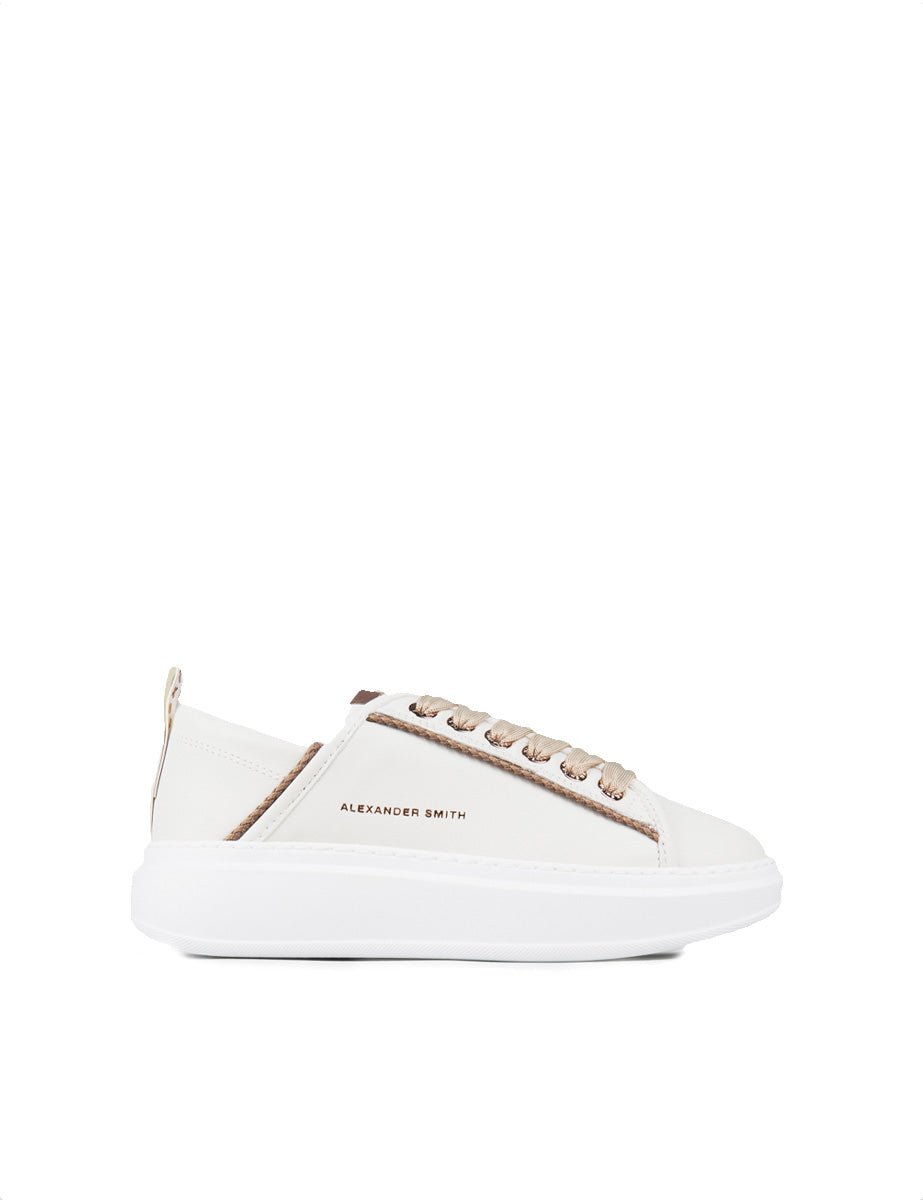 sneakers wembley white dark brown - alexander smith - sneaker