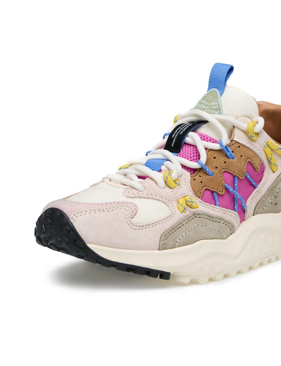 sneakers yamabushi suede nylon ripstop cipria stone fuxia - flower mountain - sneaker