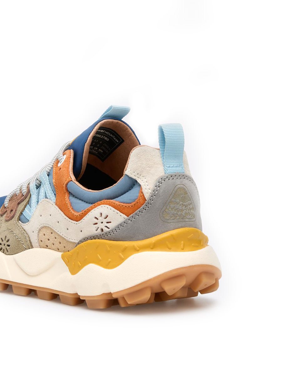 sneakers yamano 3 suede nylon azure sage - flower mountain - sneaker