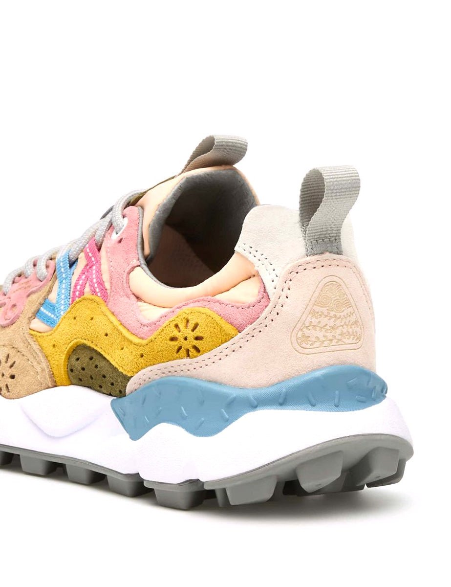 sneakers yamano suede dark rose chestnut - flower mountain - sneaker