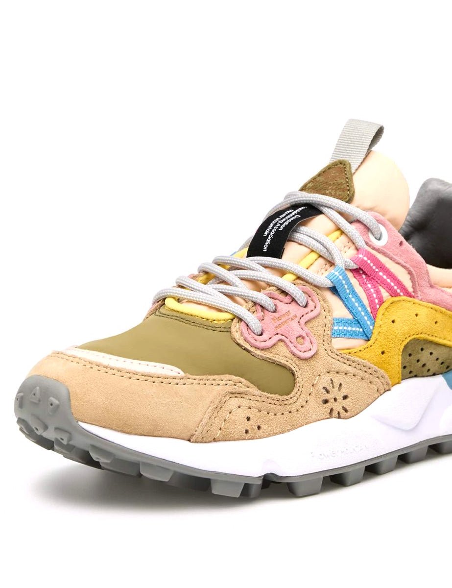 sneakers yamano suede dark rose chestnut - flower mountain - sneaker