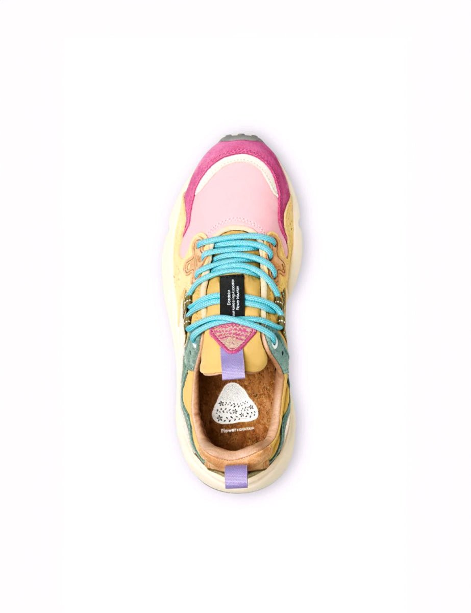 sneakers yamano suede fuxia pink - flower mountain - sneaker