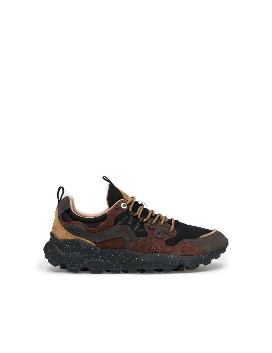 sneakers yamano suede grigio marrone - flower mountain - sneaker