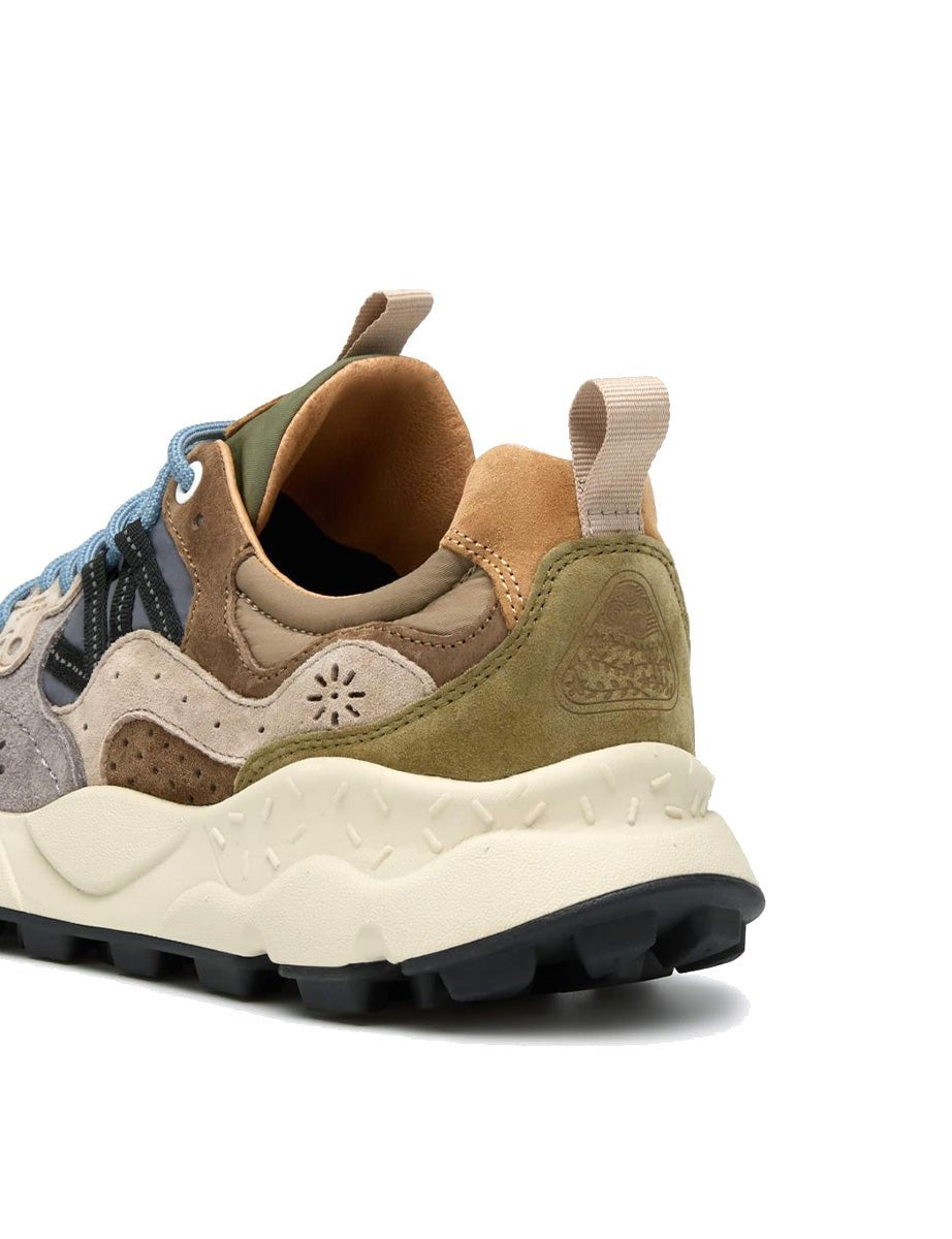 sneakers yamano suede nylon militare - flower mountain - sneaker