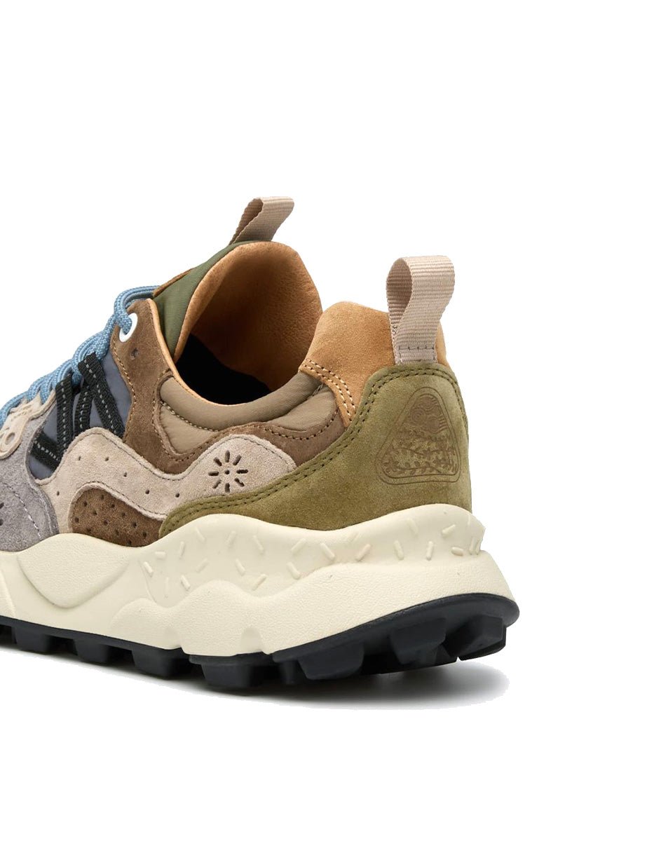 sneakers yamano suede nylon militare - flower mountain - sneaker