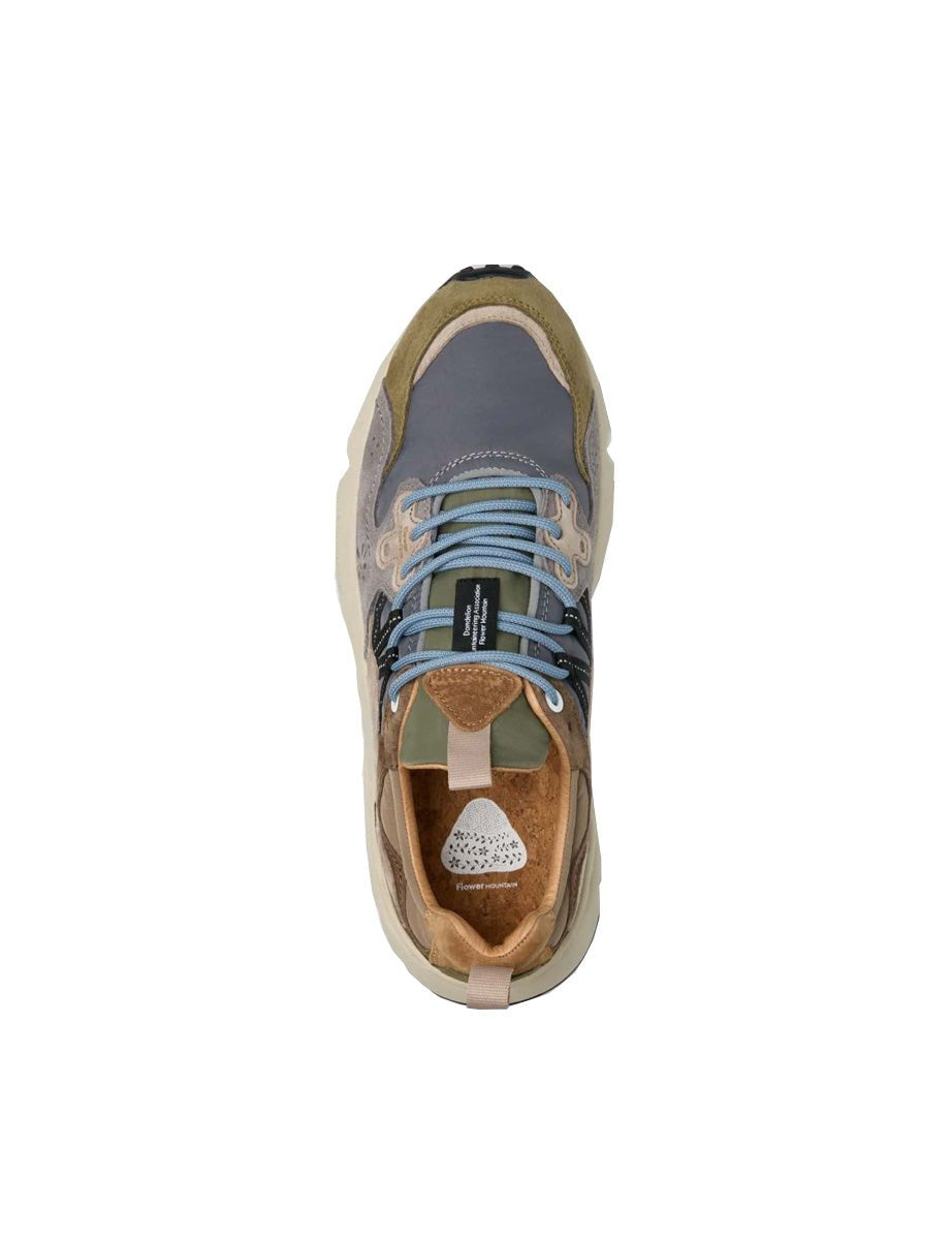 sneakers yamano suede nylon militare - flower mountain - sneaker