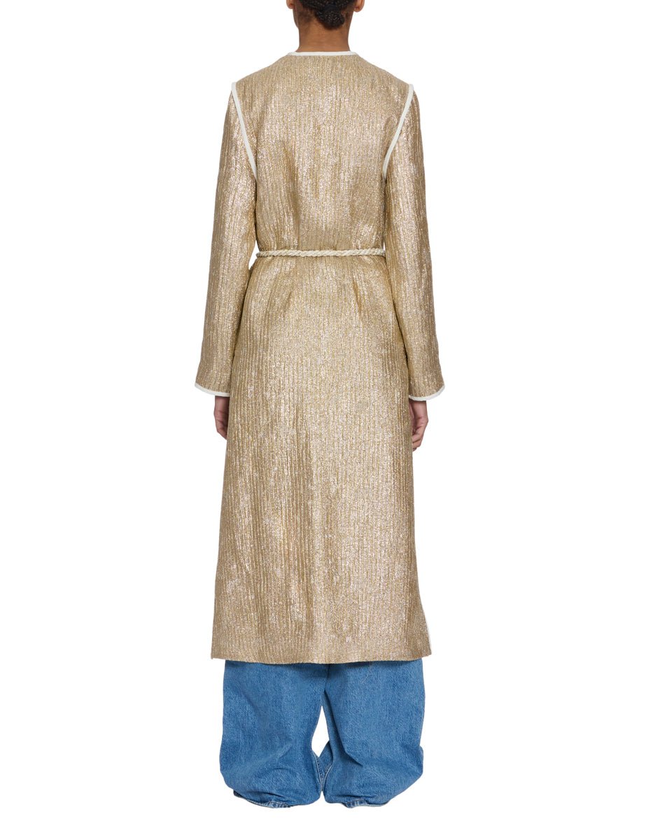 spolverino jacquard lurex gold - forte forte - cappotto