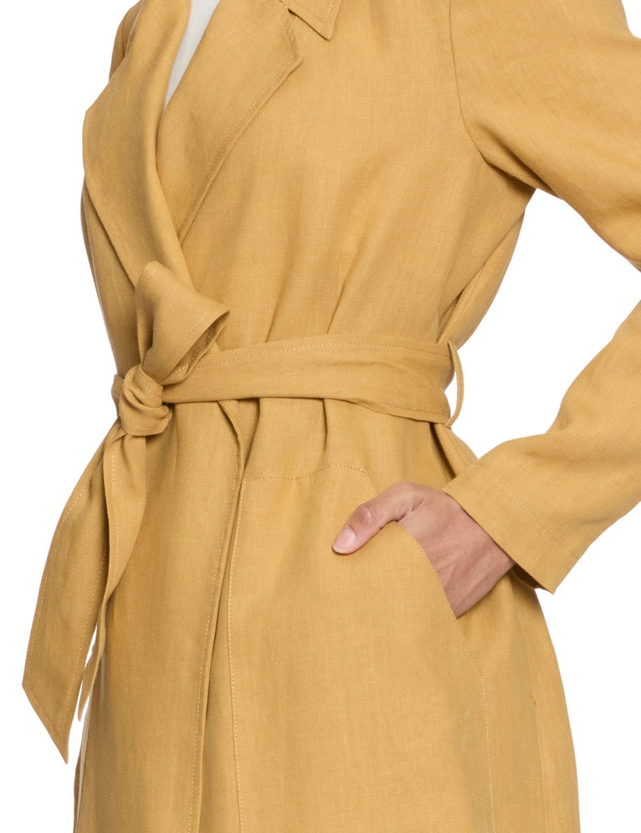 spolverino lino grano - forte forte - trench