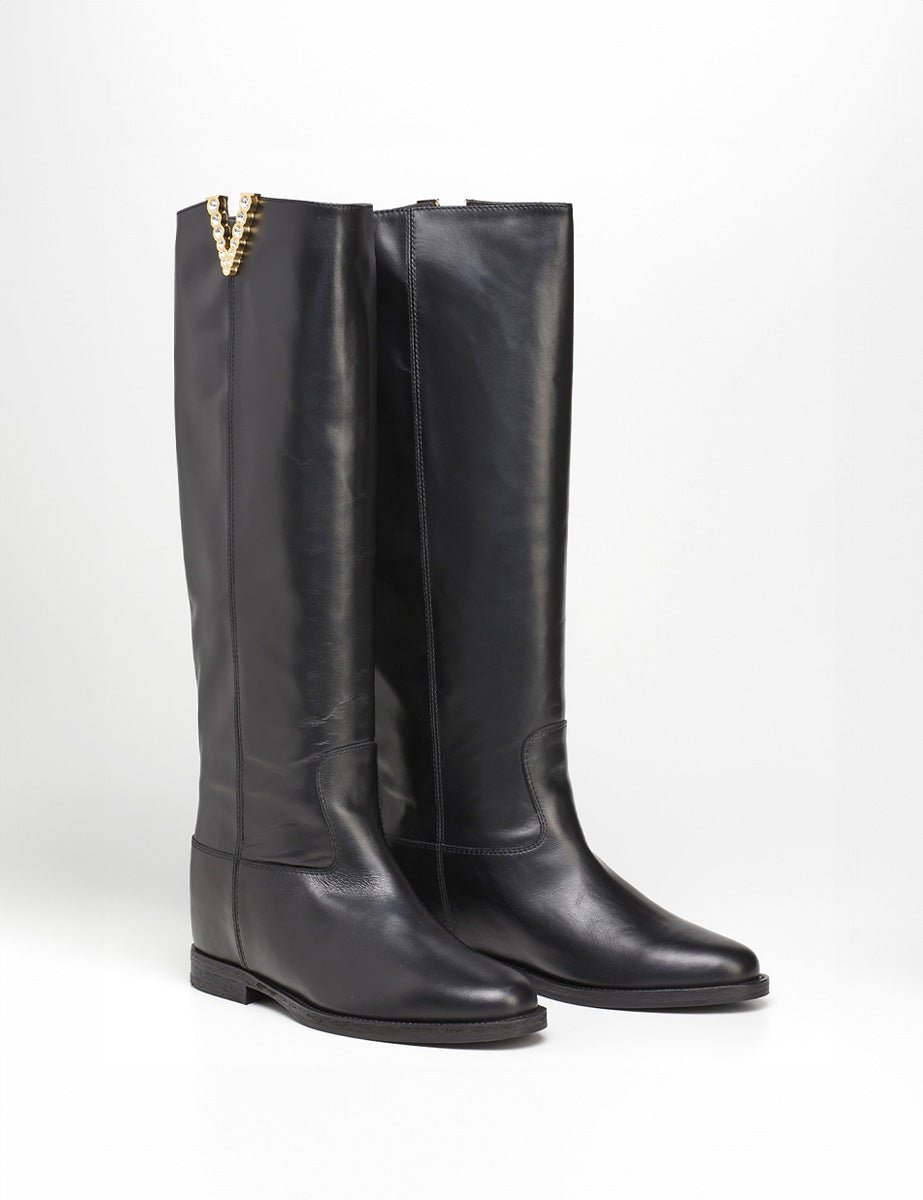 stivale accessorio swarovski nero - viaroma15 - stivale