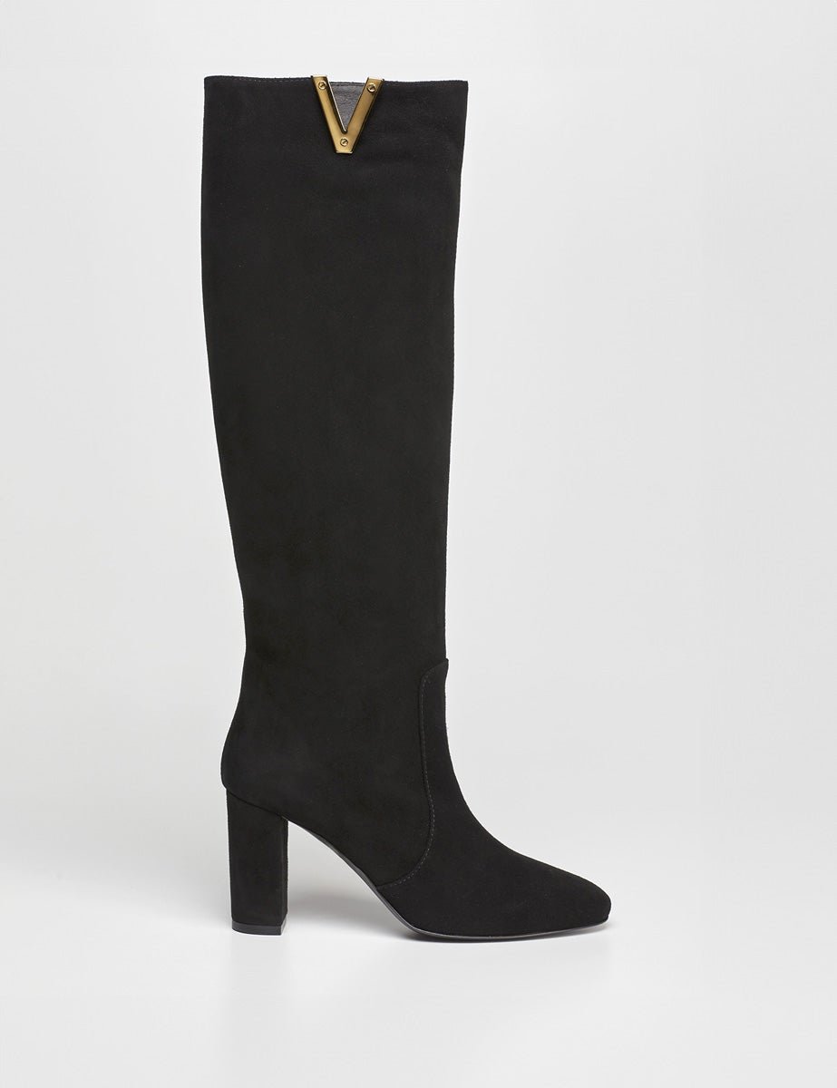 stivale camoscio nero - viaroma15 - stivale