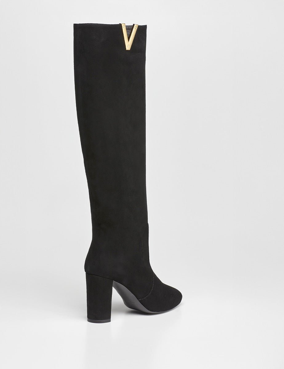 stivale camoscio nero - viaroma15 - stivale