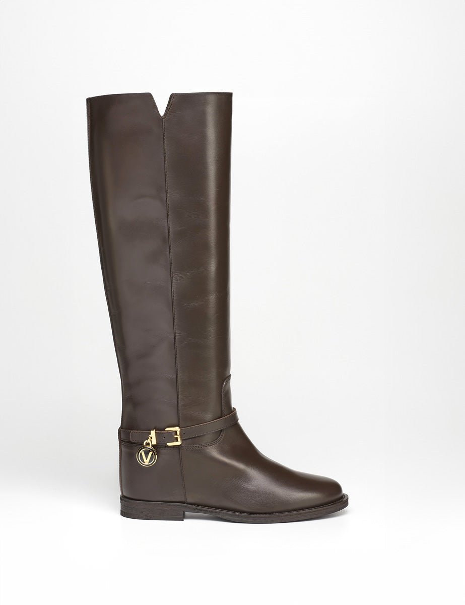 stivale cinturino bottone moro - viaroma15 - stivale