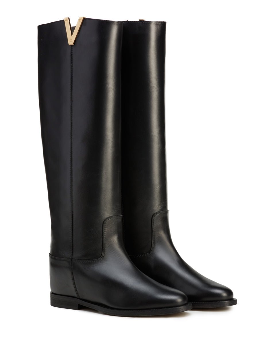 stivale gambale alto nero - viaroma15 - stivale