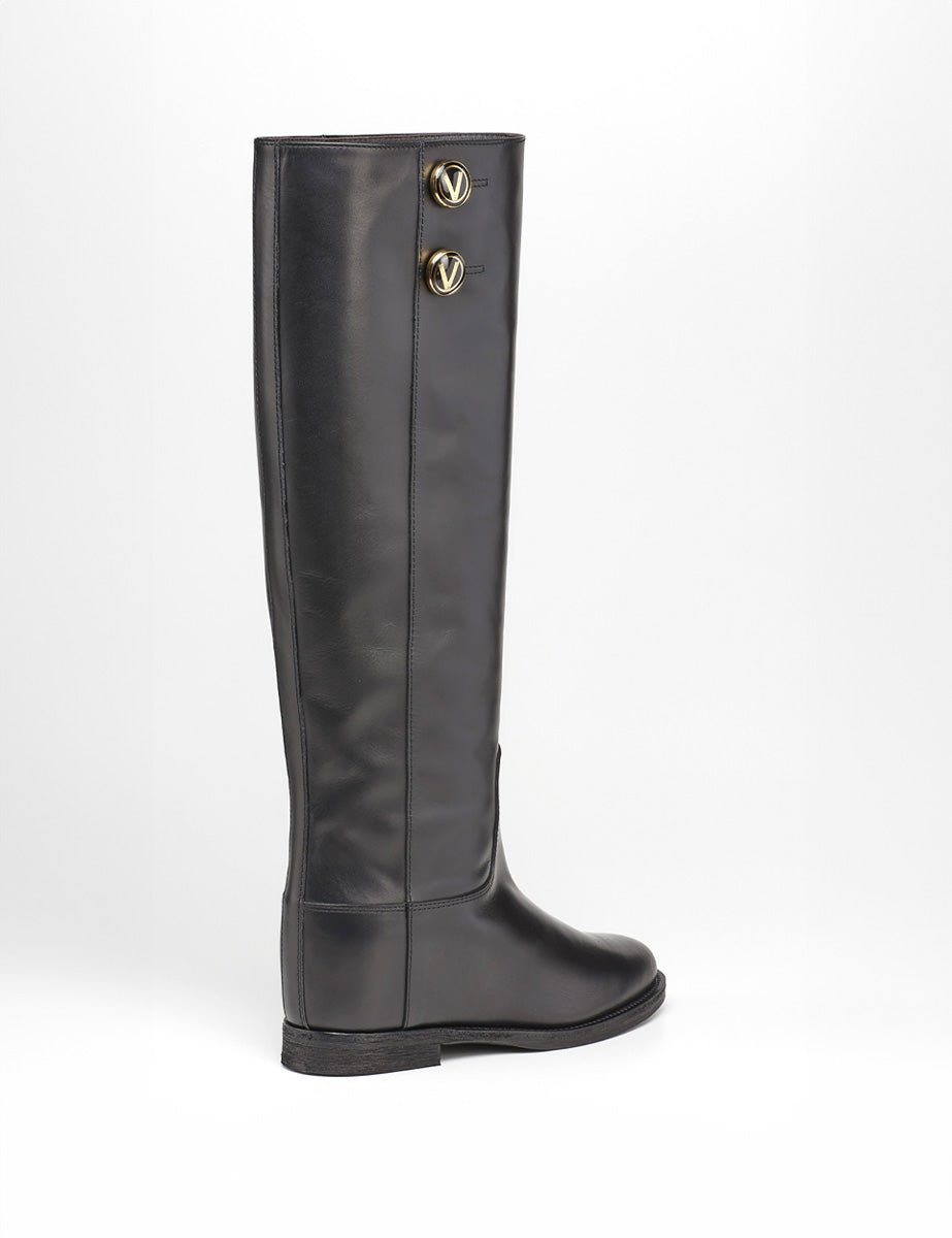 stivale nappa doppio bottone nero - viaroma15 - stivale