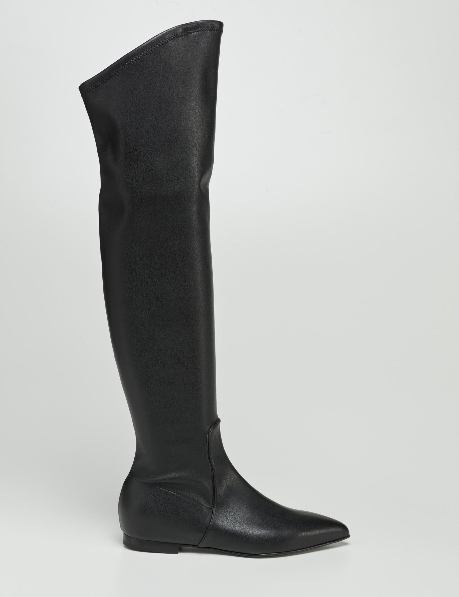 stivale pelle nero - sergio levantesi - stivale