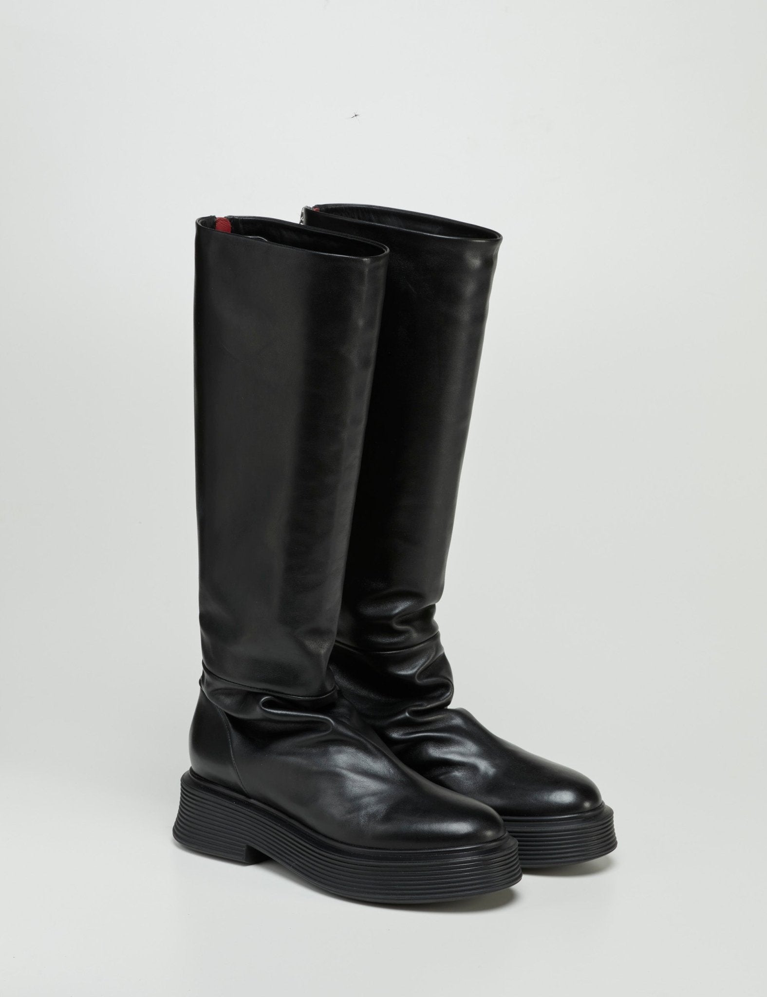 stivale platform cerniera nero - halmanera - stivale