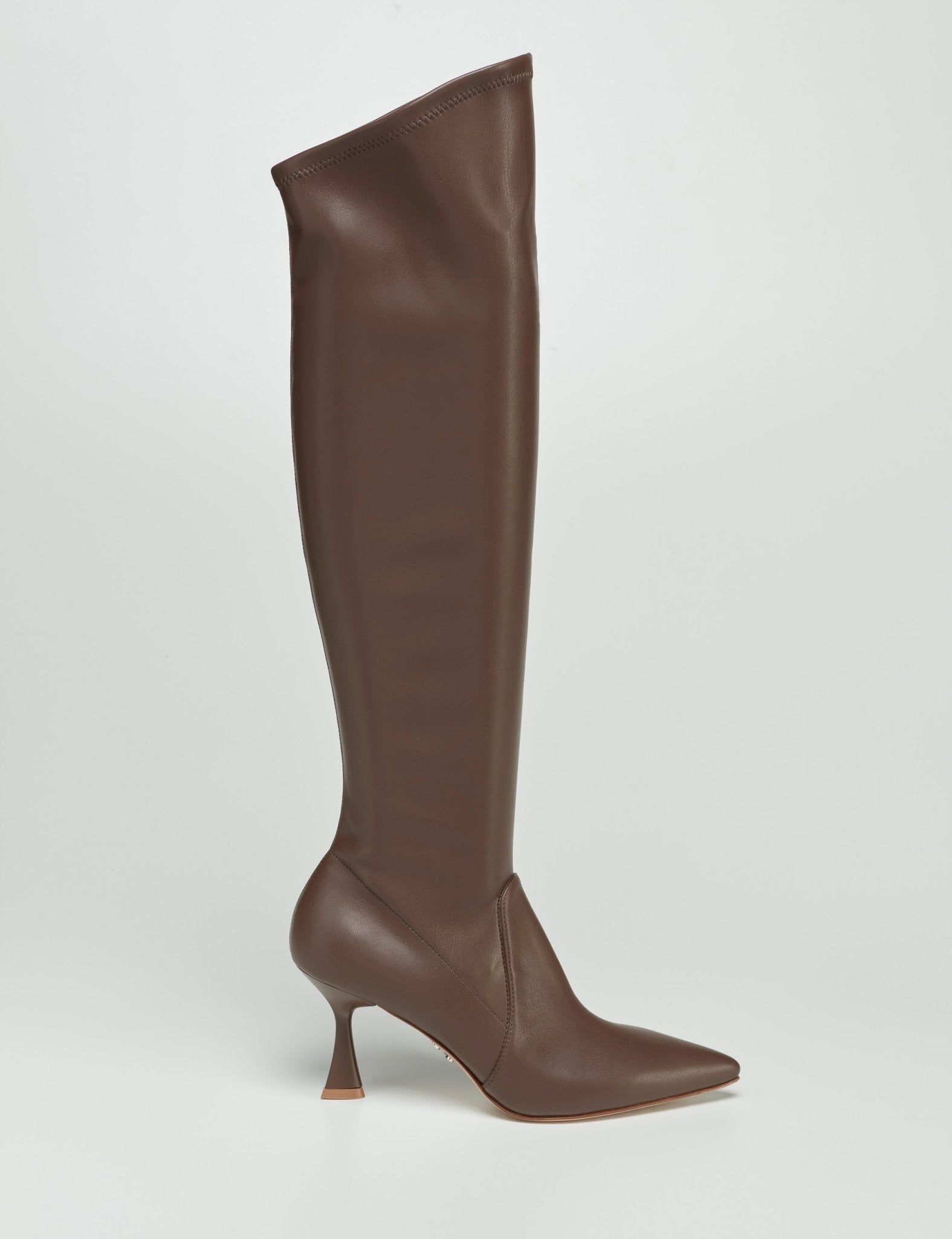 stivale tacco pelle moro - sergio levantesi - stivale