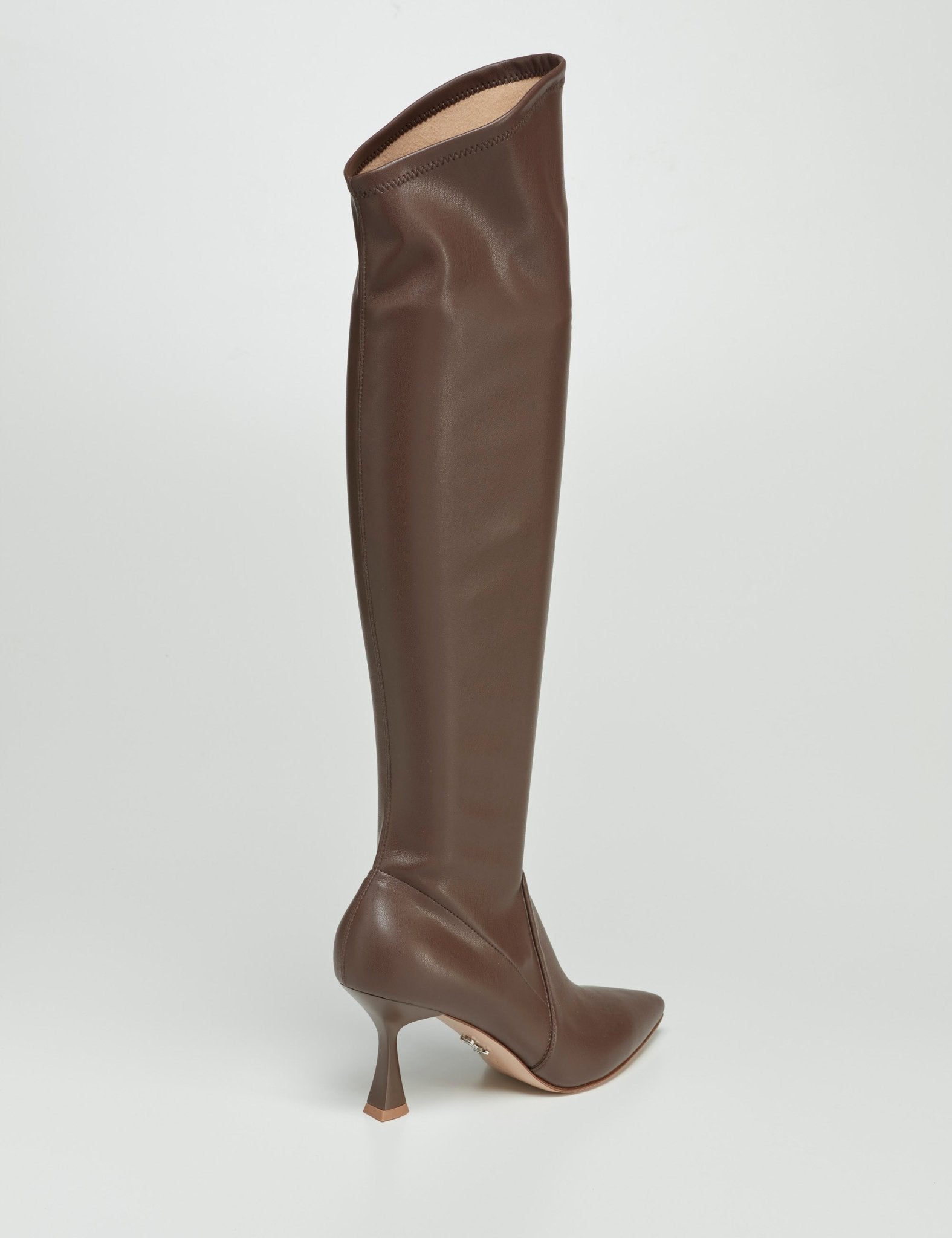 stivale tacco pelle moro - sergio levantesi - stivale