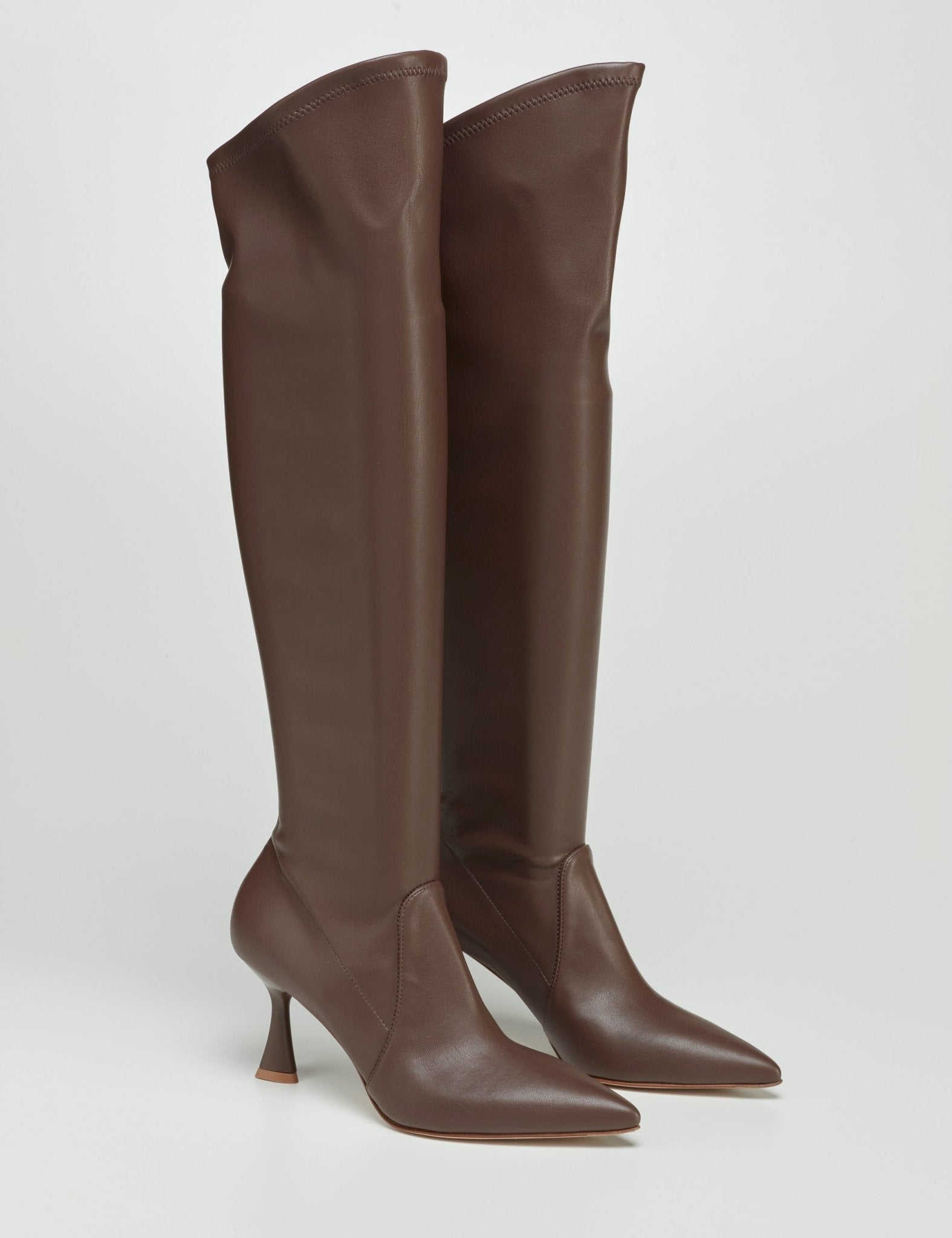 stivale tacco pelle moro - sergio levantesi - stivale