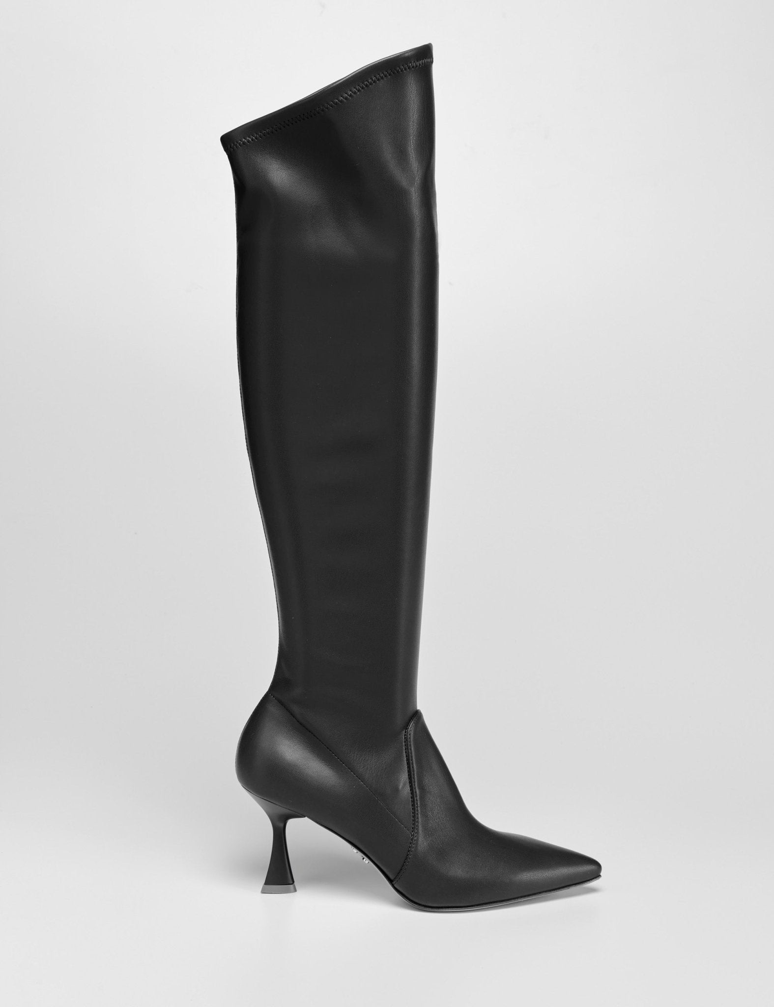 stivale tacco pelle nero - sergio levantesi - stivale