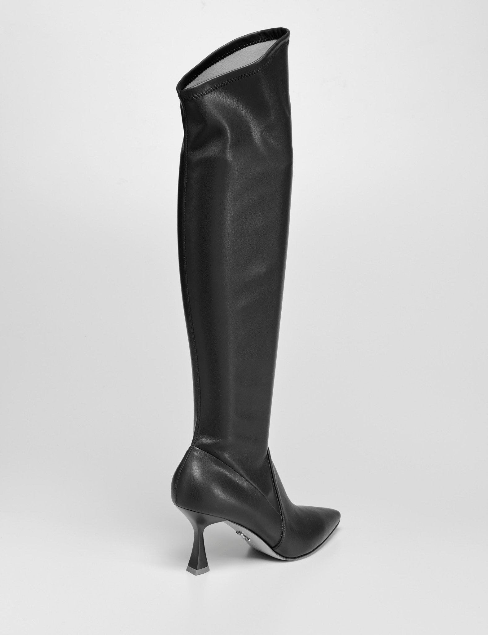 stivale tacco pelle nero - sergio levantesi - stivale