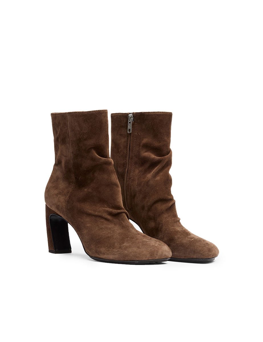 stivaletto cashmere tacco marrone - ash - stivaletto