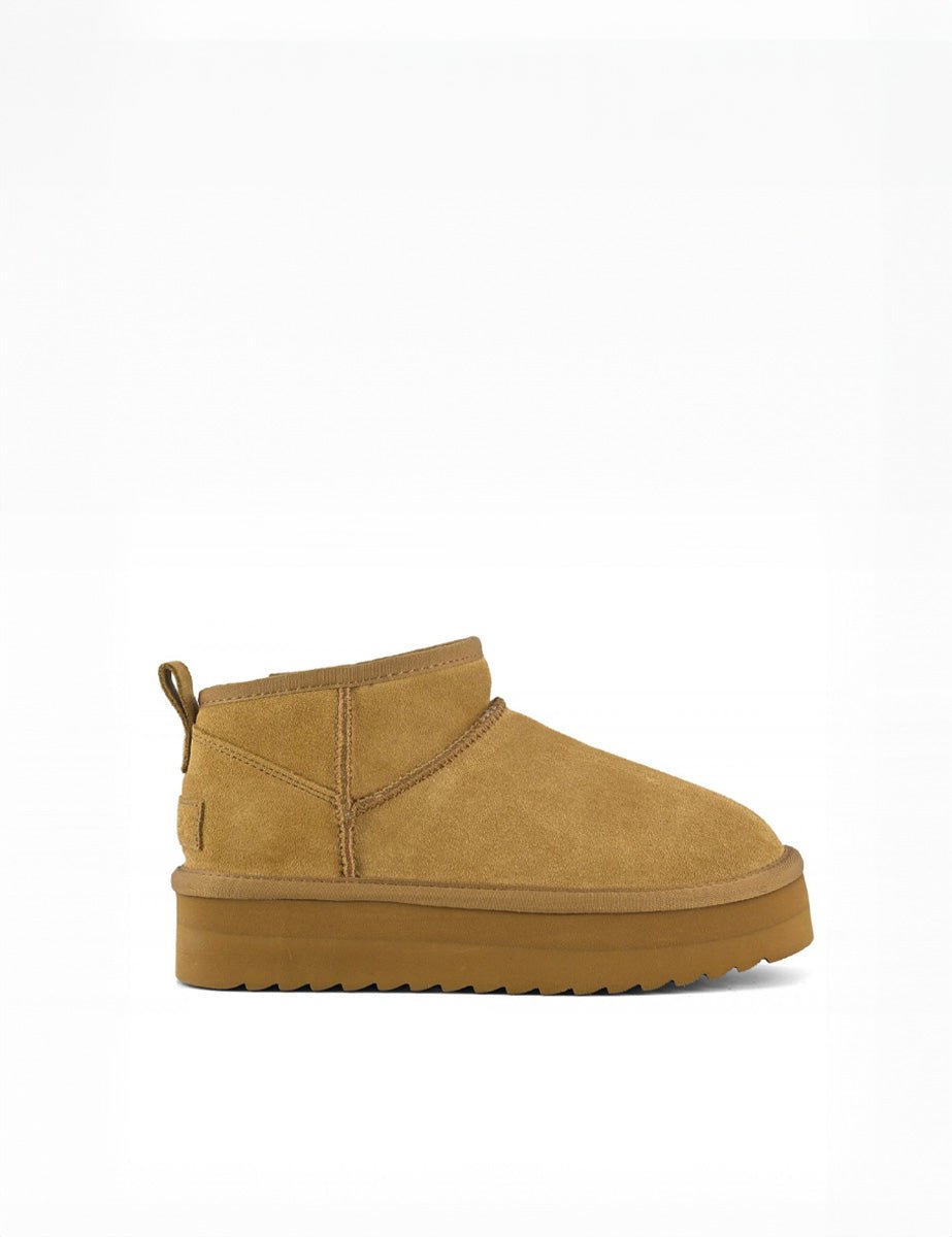 stivaletto classic platform tan biscotto - colors of california - stivaletto