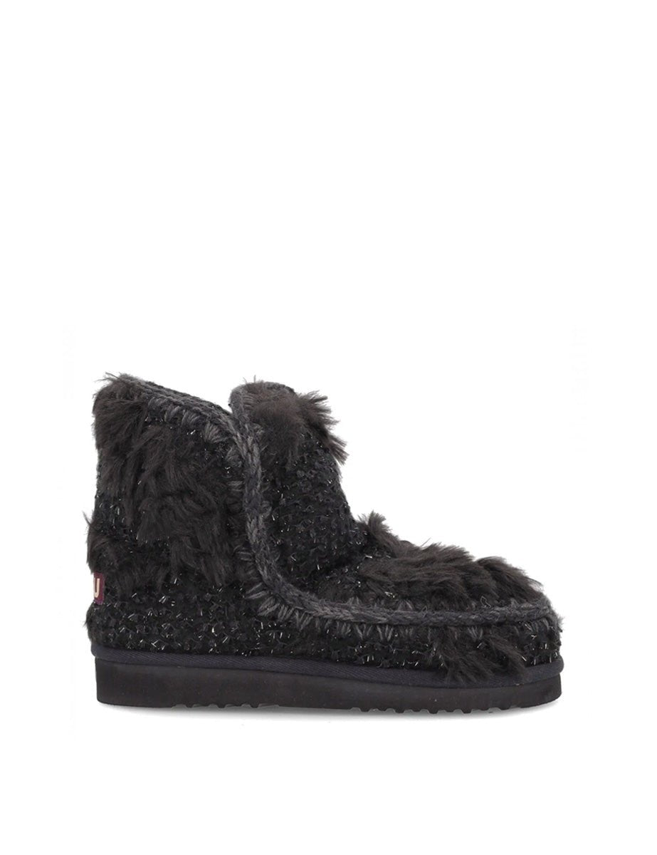 stivaletto eskimo furry black - mou - stivaletto