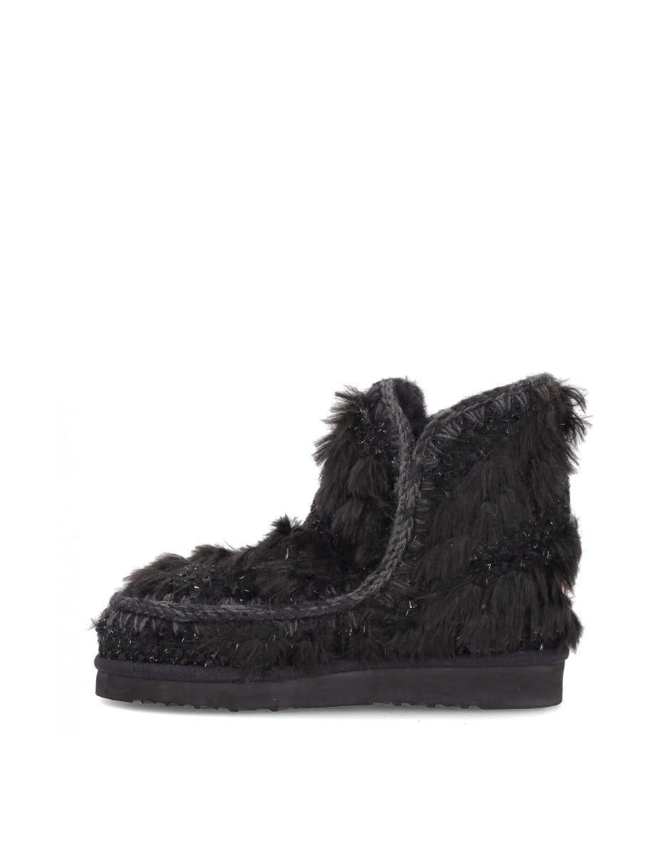 stivaletto eskimo furry black - mou - stivaletto