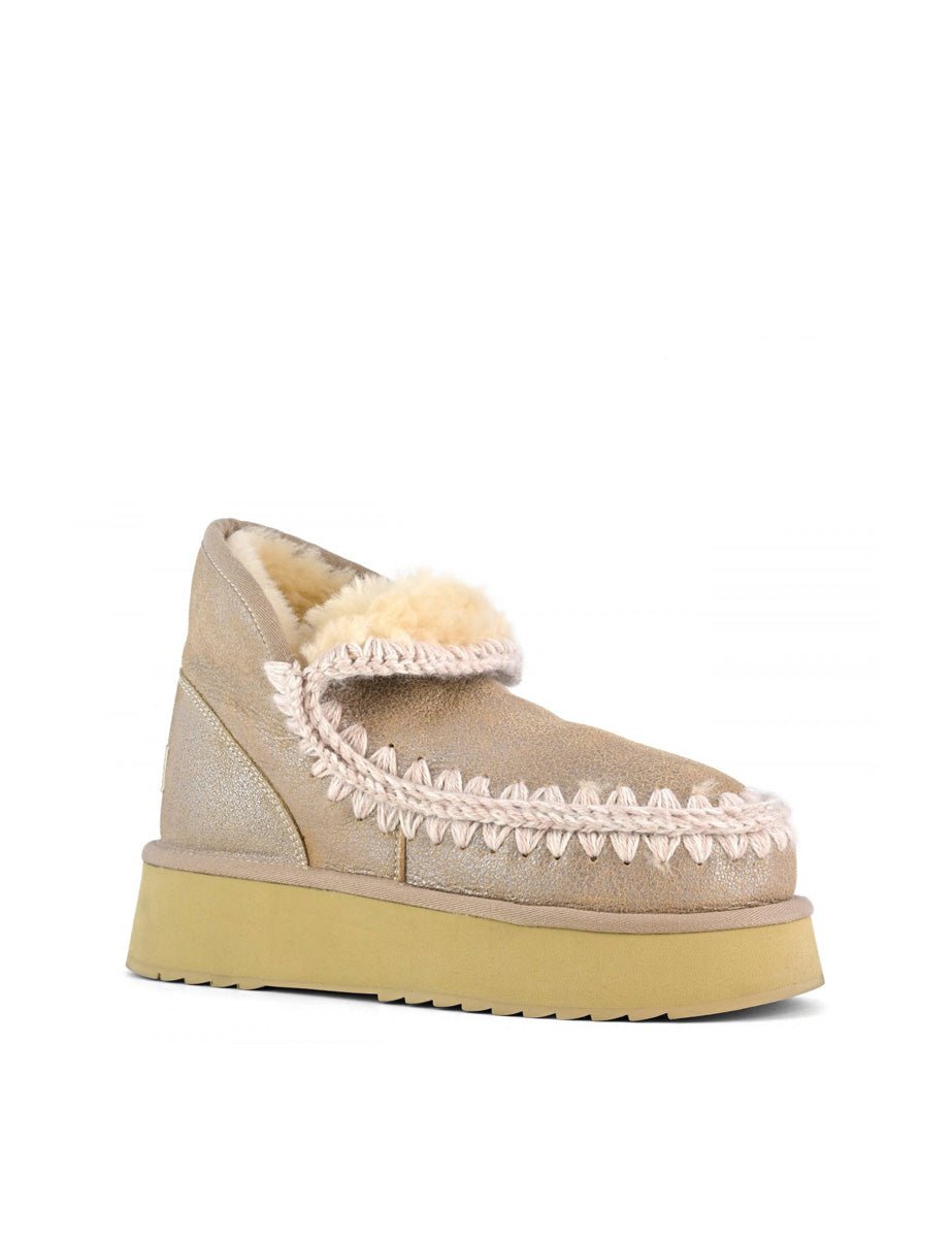 stivaletto eskimo platform stone metallic - mou - stivaletto